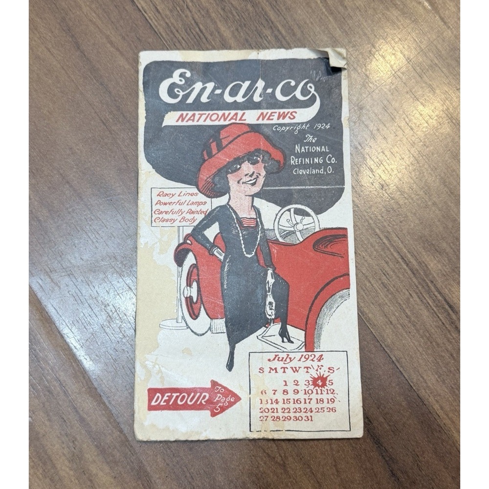 En-ar-co 1924 Original Print Ad National News Joke Newspaper